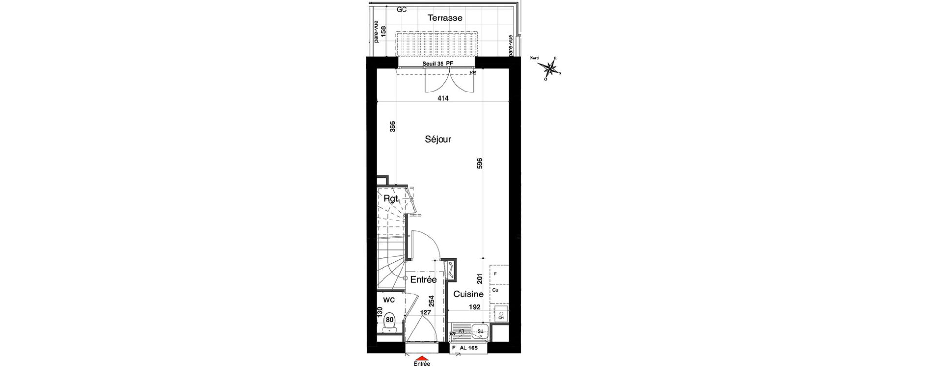 Duplex T3 de 62,64 m2 &agrave; Metz Borny