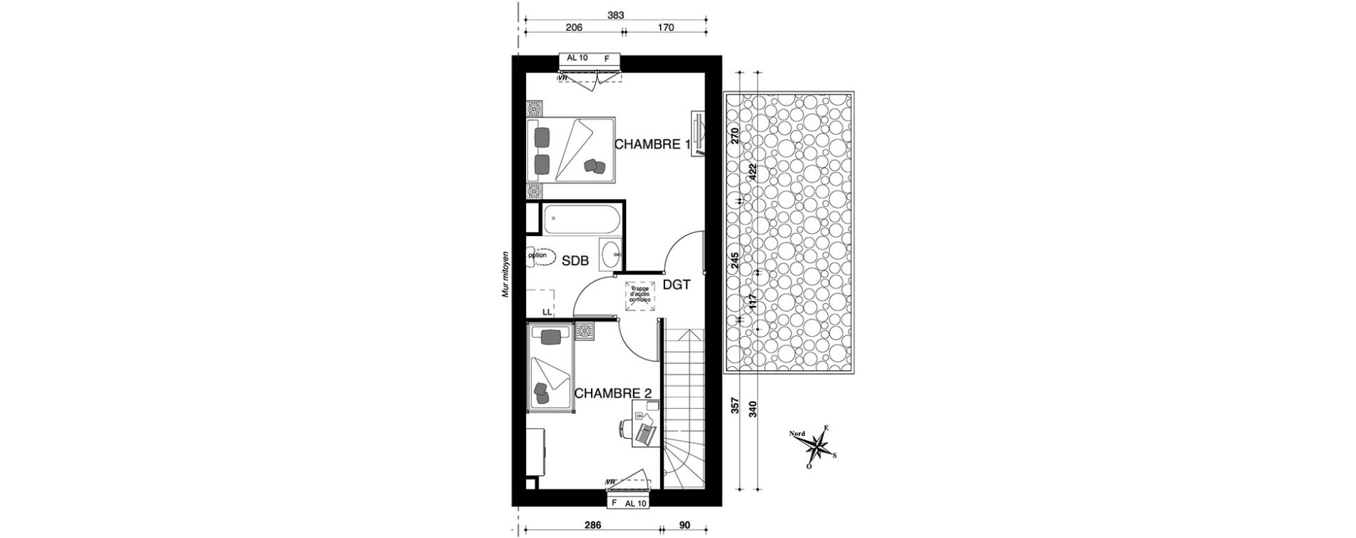 Maison T3 de 60,65 m2 à Metz Borny