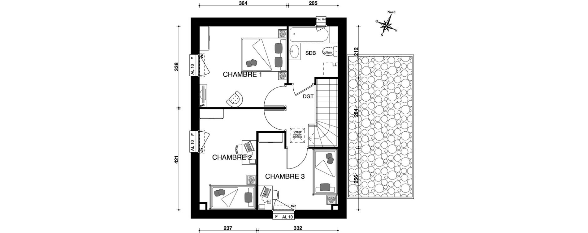 Maison T4 de 80,75 m2 &agrave; Metz Borny