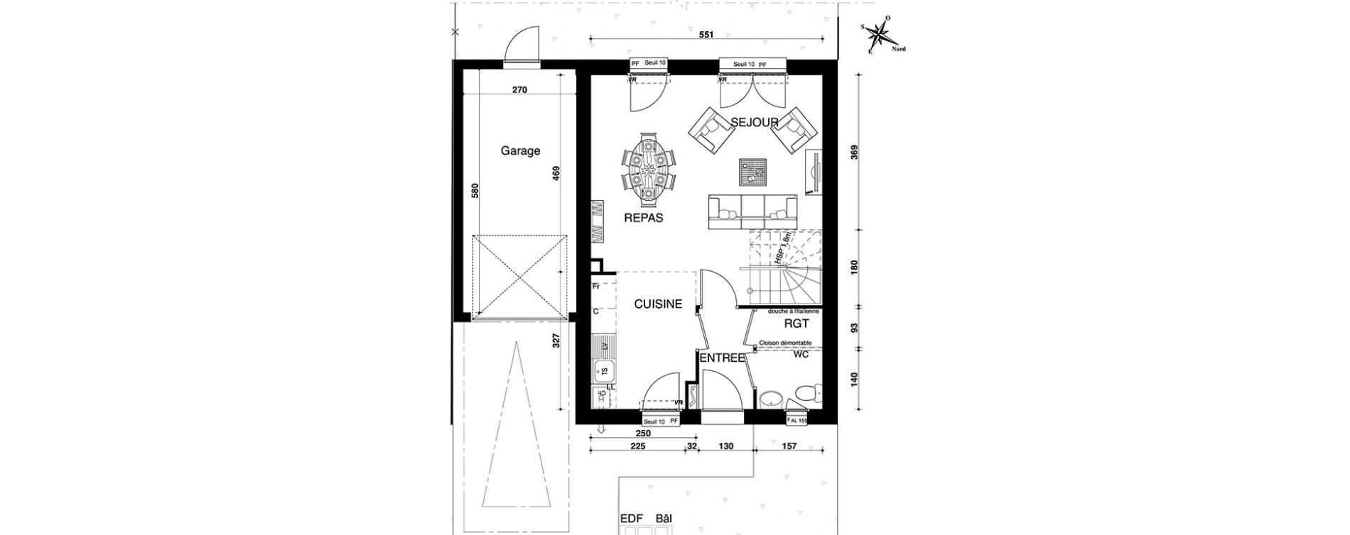Maison T5 de 89,86 m2 &agrave; Metz Borny