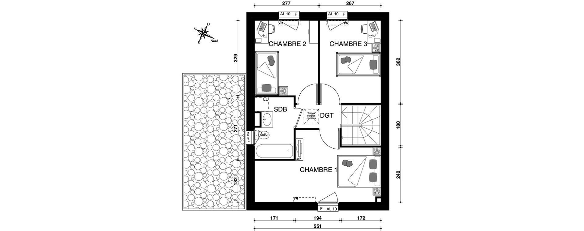 Maison T4 de 79,82 m2 à Metz Borny