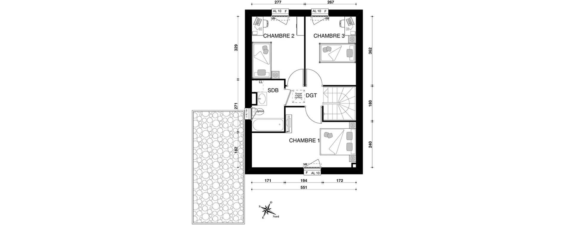 Maison T4 de 79,82 m2 &agrave; Metz Borny