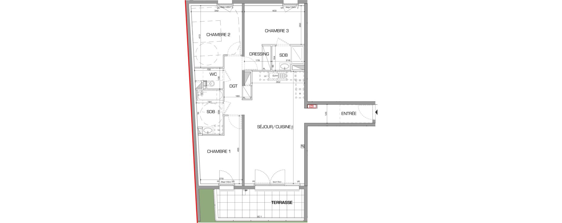 Appartement T4 de 87,72 m2 à Metz Plantières - queuleu