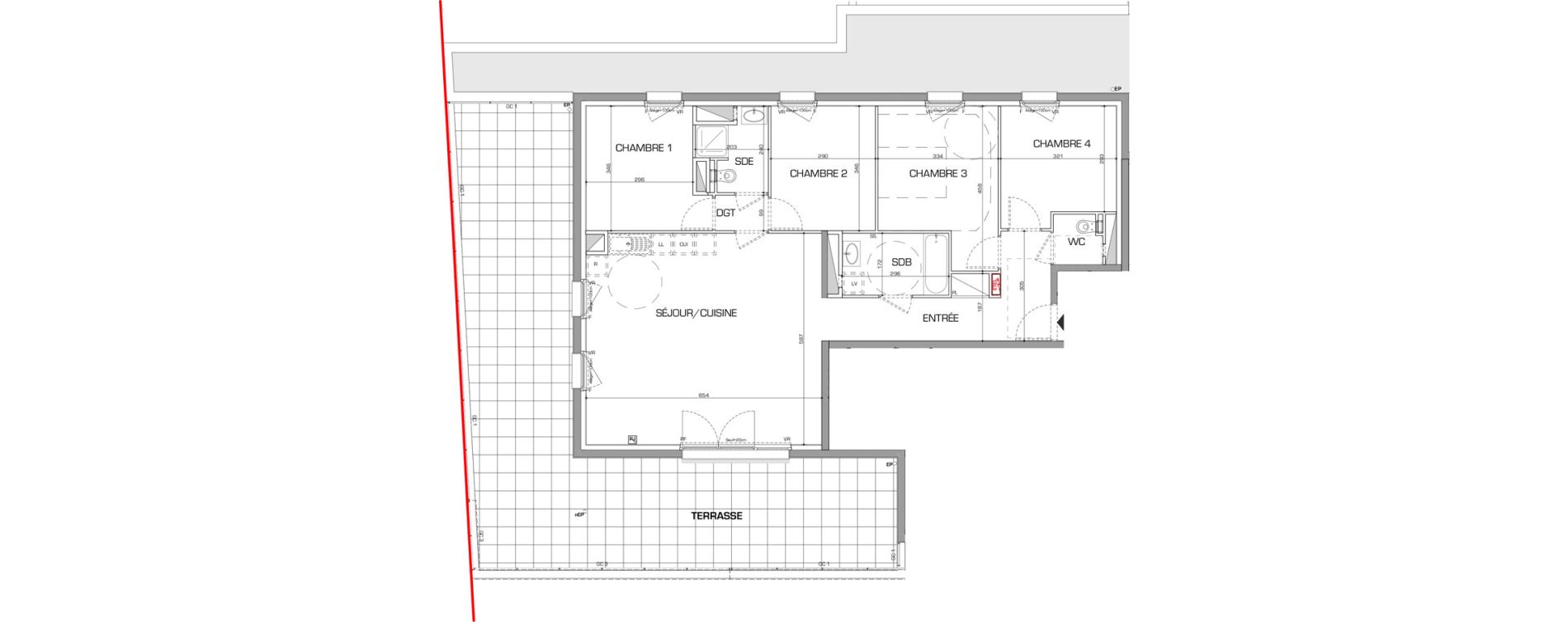 Appartement T5 de 104,85 m2 &agrave; Metz Planti&egrave;res - queuleu