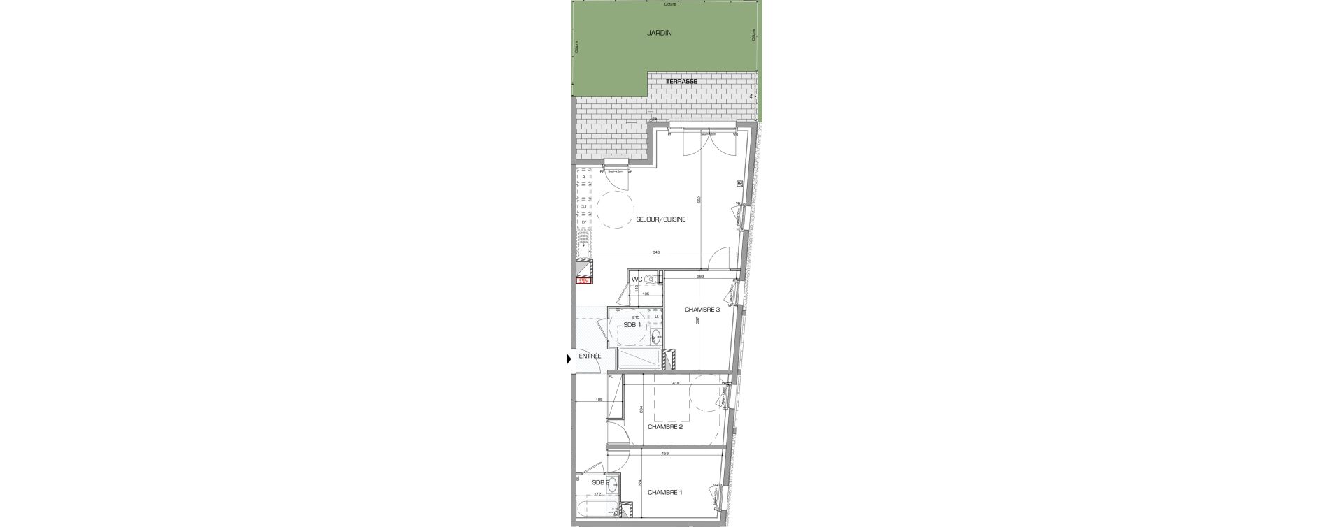 Appartement T4 de 87,39 m2 &agrave; Metz Planti&egrave;res - queuleu