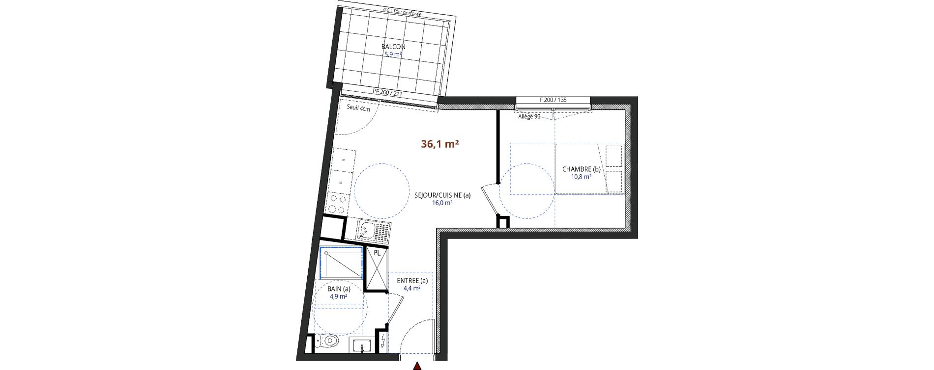plan appartement 36m2