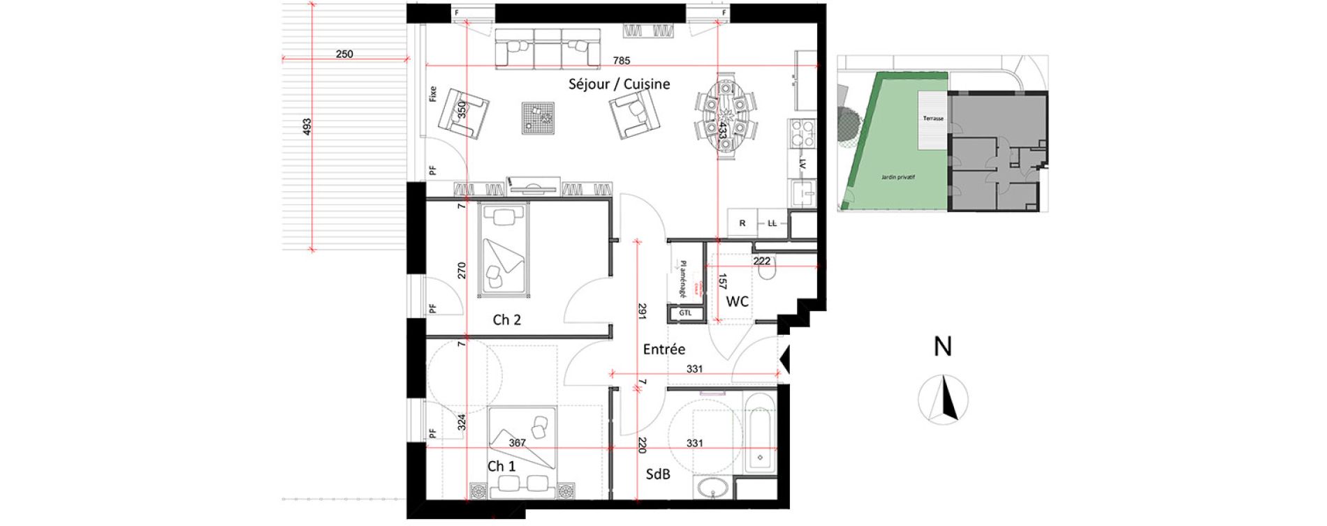 Appartement T3 de 69,10 m2 &agrave; Metz Bellecroix