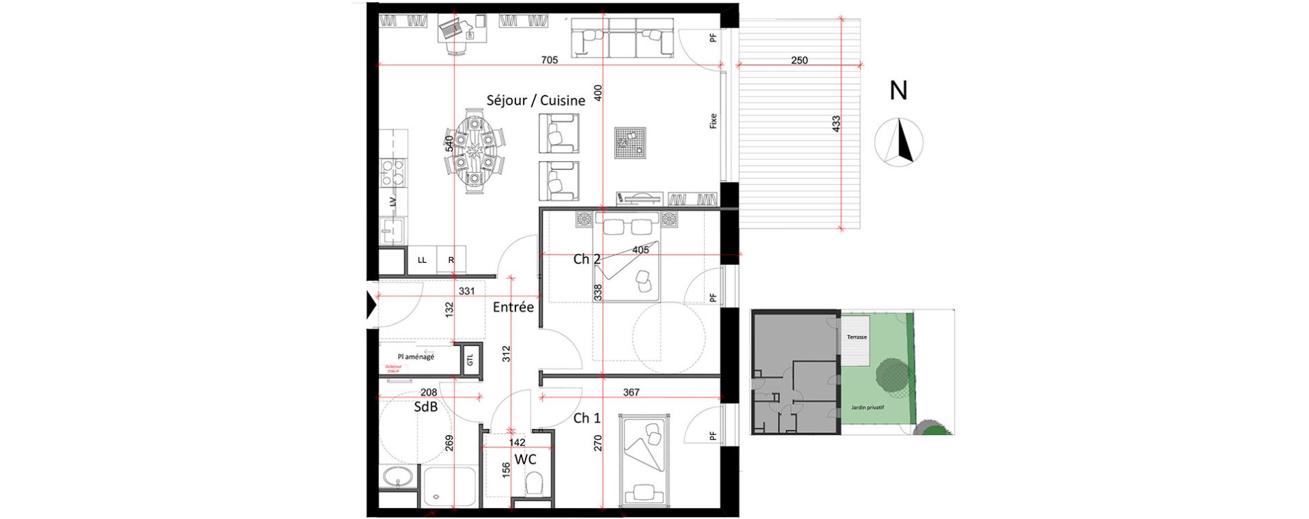 Appartement T3 de 69,28 m2 &agrave; Metz Bellecroix