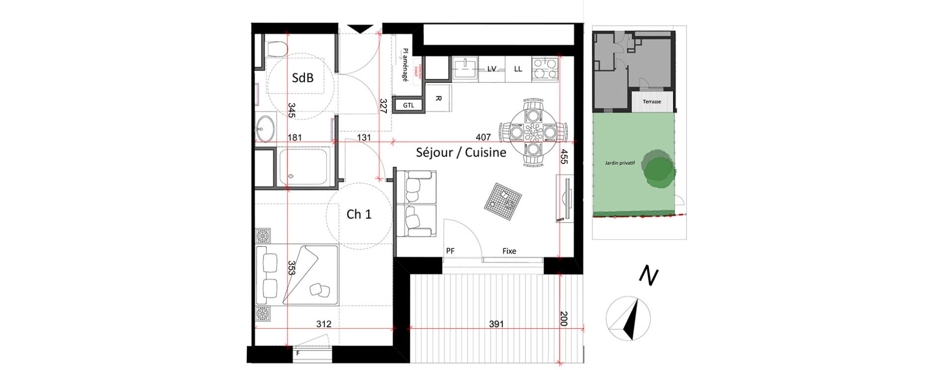 Appartement T2 de 38,82 m2 &agrave; Metz Bellecroix