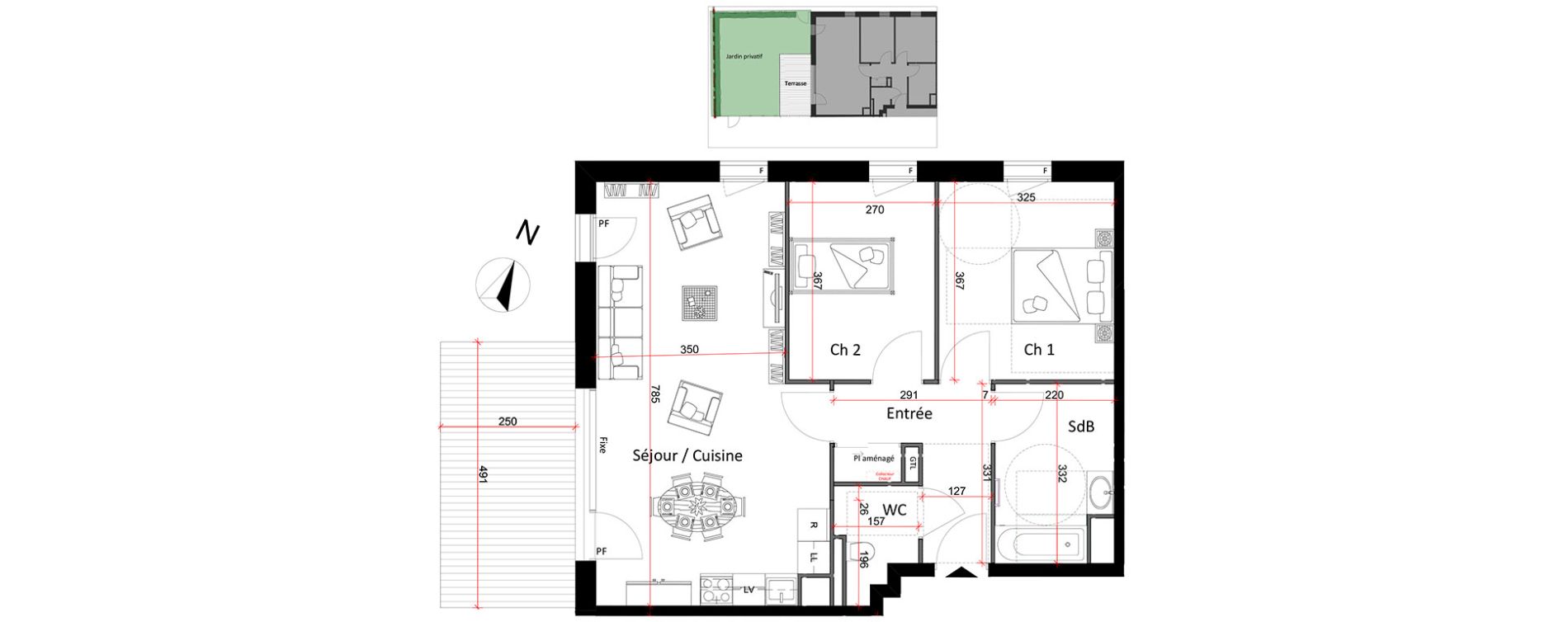 Appartement T3 de 68,80 m2 &agrave; Metz Bellecroix