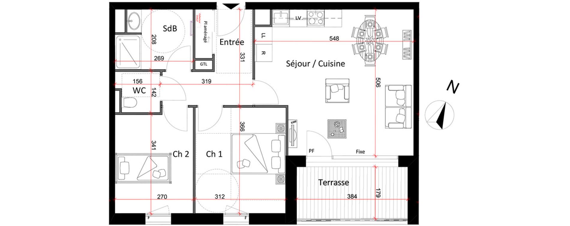 Appartement T3 de 61,43 m2 &agrave; Metz Bellecroix