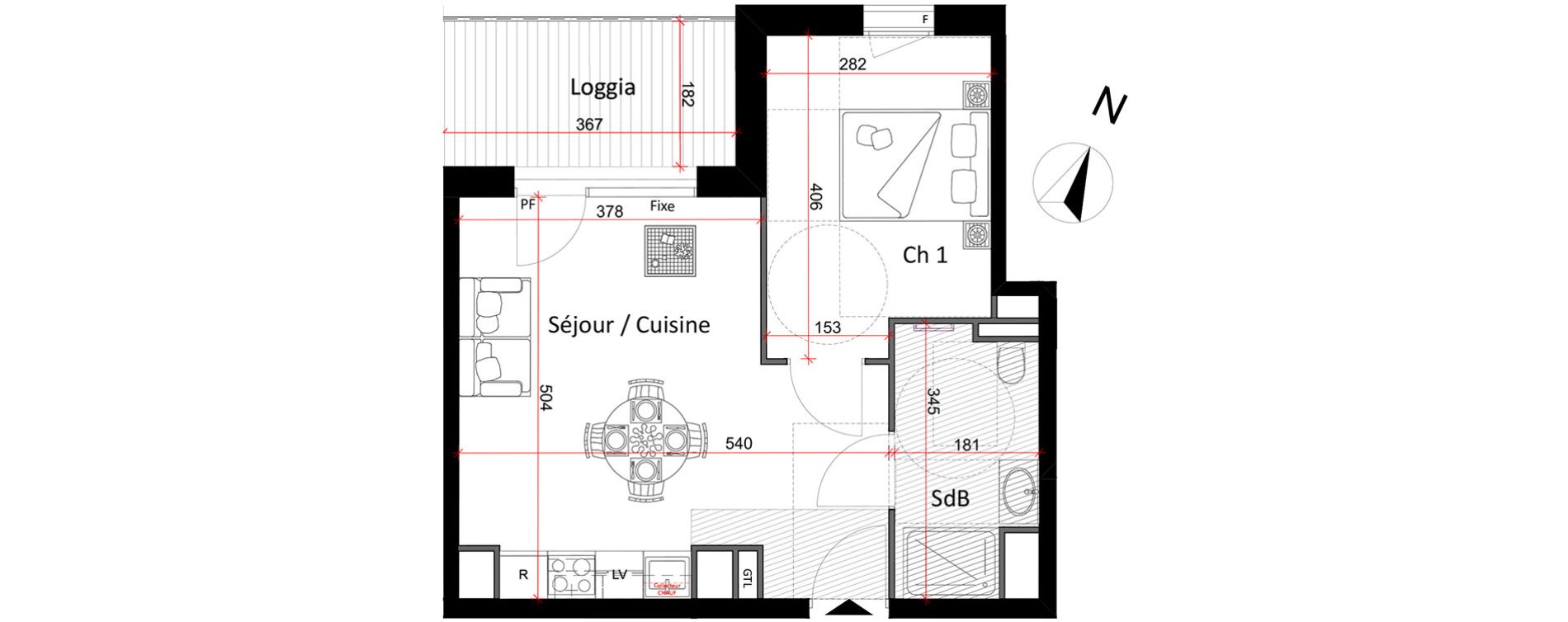Appartement T2 de 39,26 m2 &agrave; Metz Bellecroix