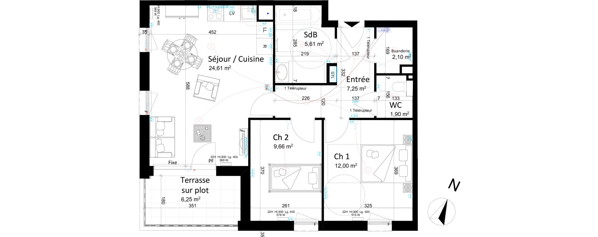 Appartement T3 de 63,13 m2 &agrave; Metz Bellecroix