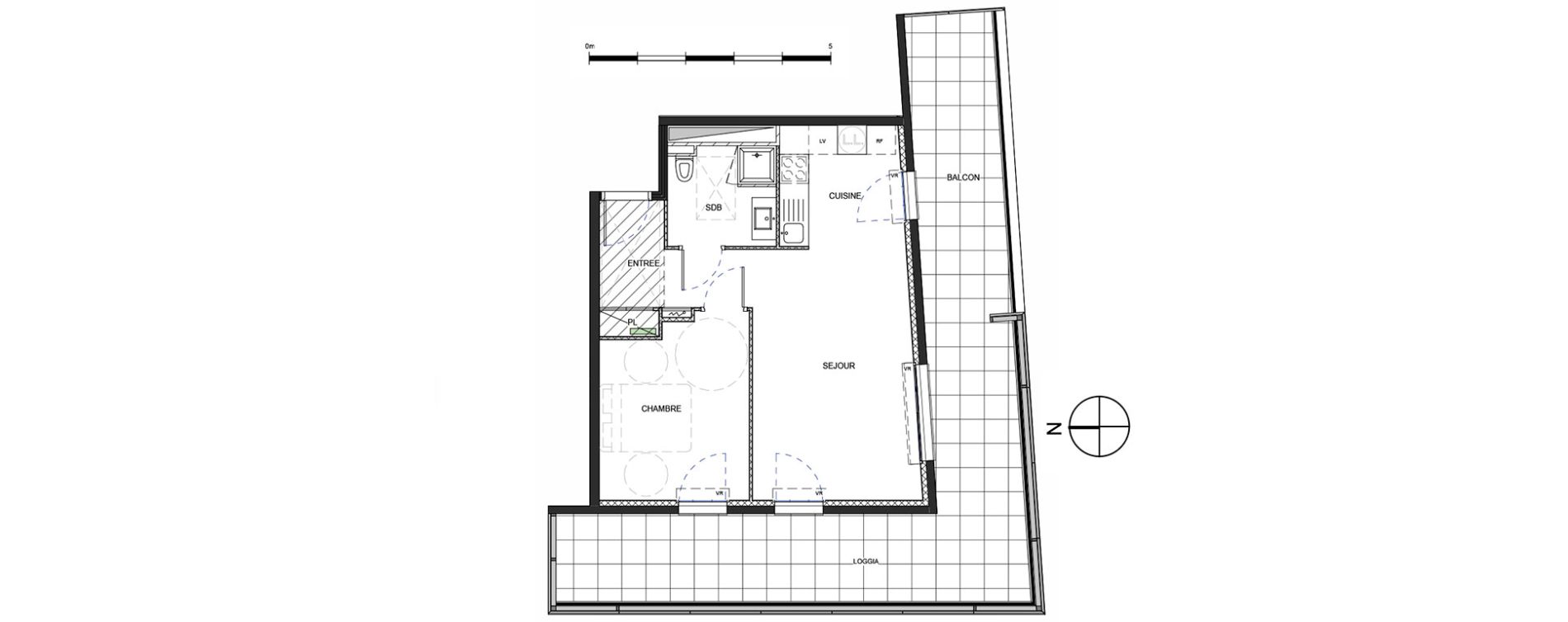 Appartement T2 de 45,48 m2 &agrave; Metz Amphith&eacute;&acirc;tre