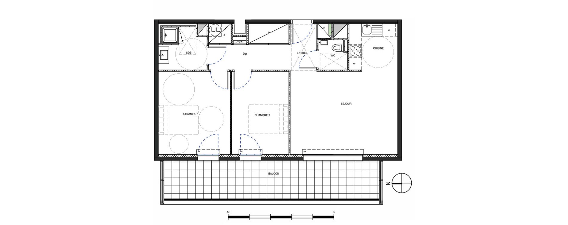 Appartement T3 de 66,36 m2 &agrave; Metz Amphith&eacute;&acirc;tre