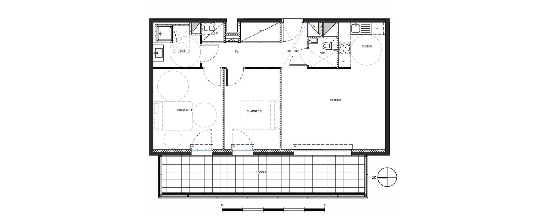 Appartement T3 de 66,36 m2 &agrave; Metz Amphith&eacute;&acirc;tre