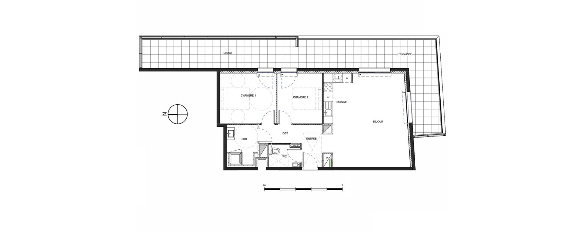 Appartement T3 de 67,48 m2 &agrave; Metz Amphith&eacute;&acirc;tre