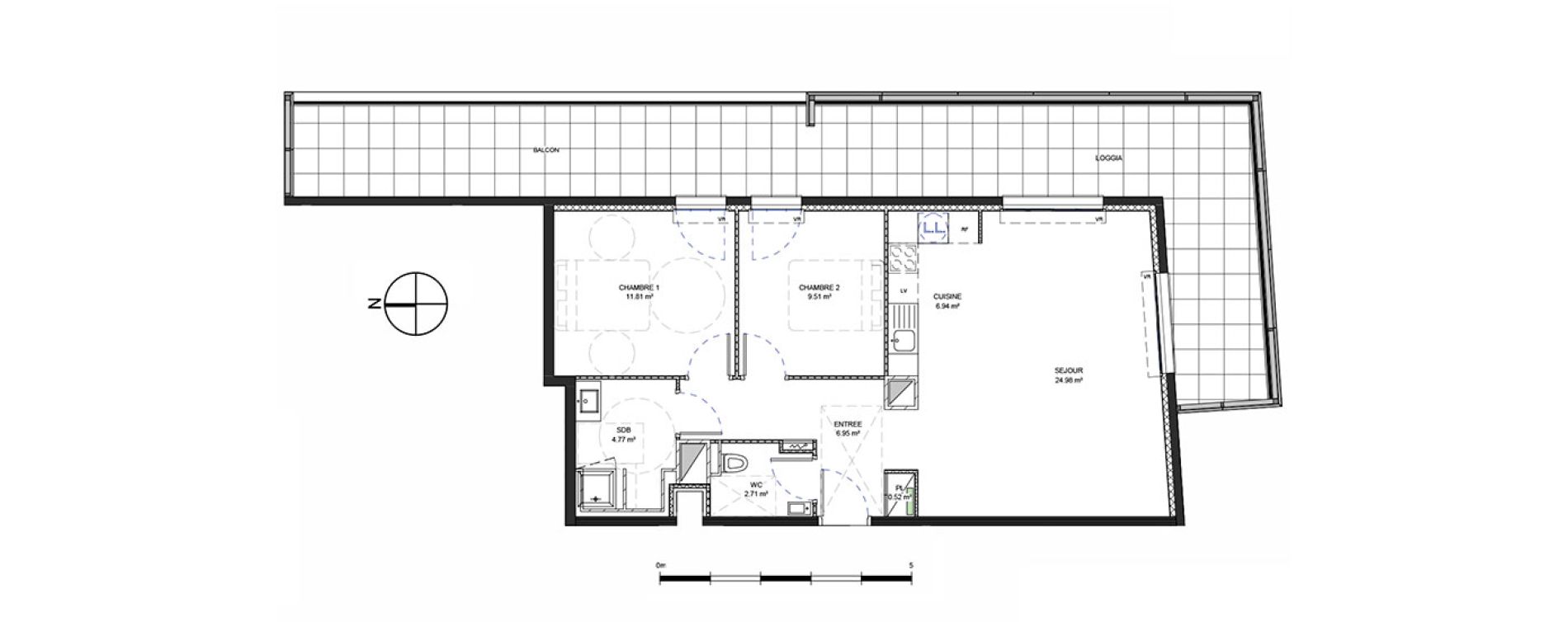 Appartement T3 de 68,19 m2 &agrave; Metz Amphith&eacute;&acirc;tre