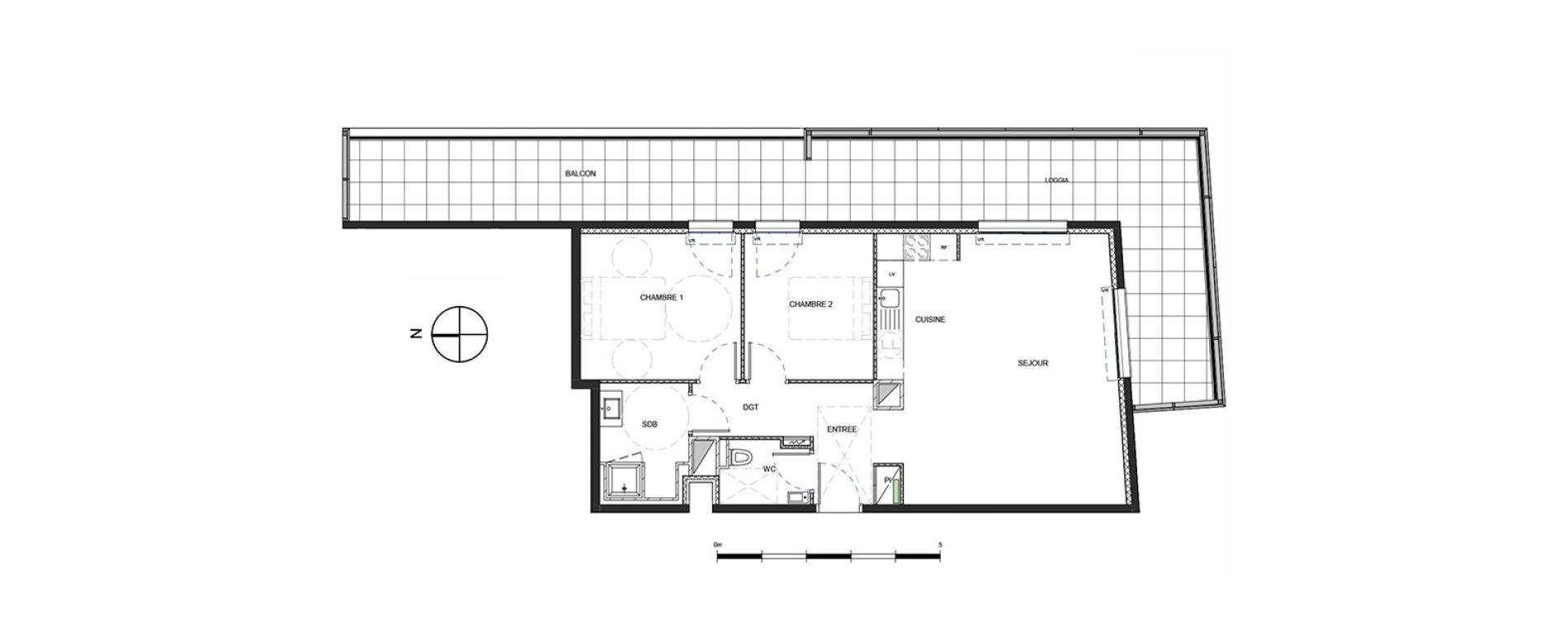 Appartement T3 de 68,19 m2 &agrave; Metz Amphith&eacute;&acirc;tre