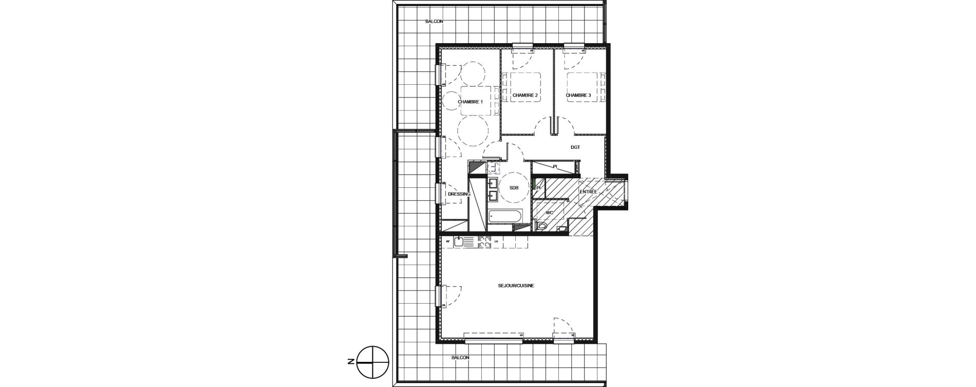 Appartement T5 de 103,82 m2 &agrave; Metz Amphith&eacute;&acirc;tre