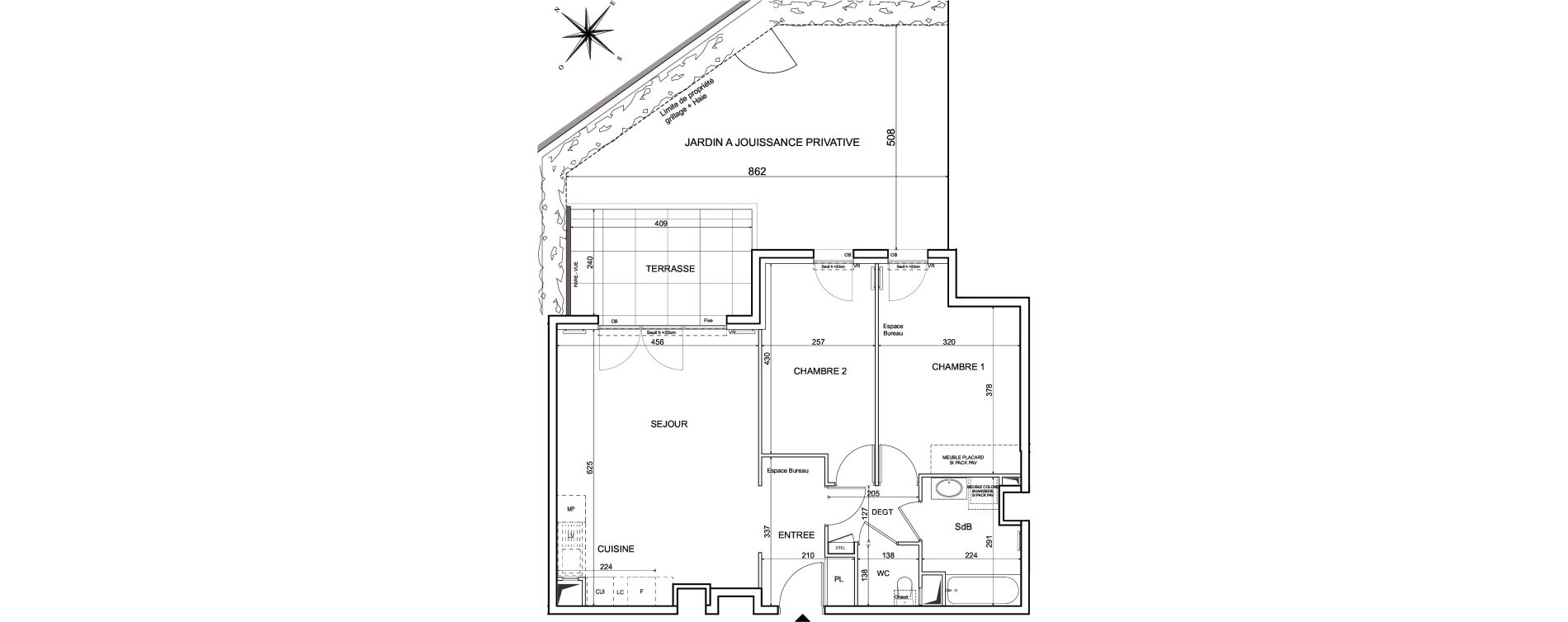Appartement T3 de 68,23 m2 &agrave; Metz Planti&egrave;res - queuleu