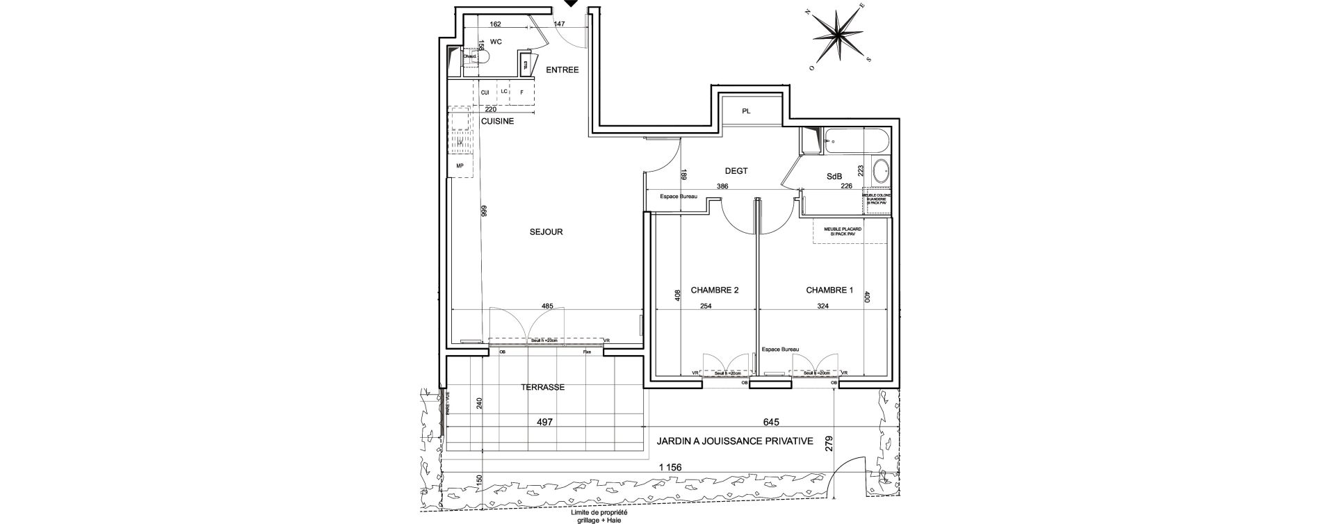 Appartement T3 de 72,26 m2 &agrave; Metz Planti&egrave;res - queuleu