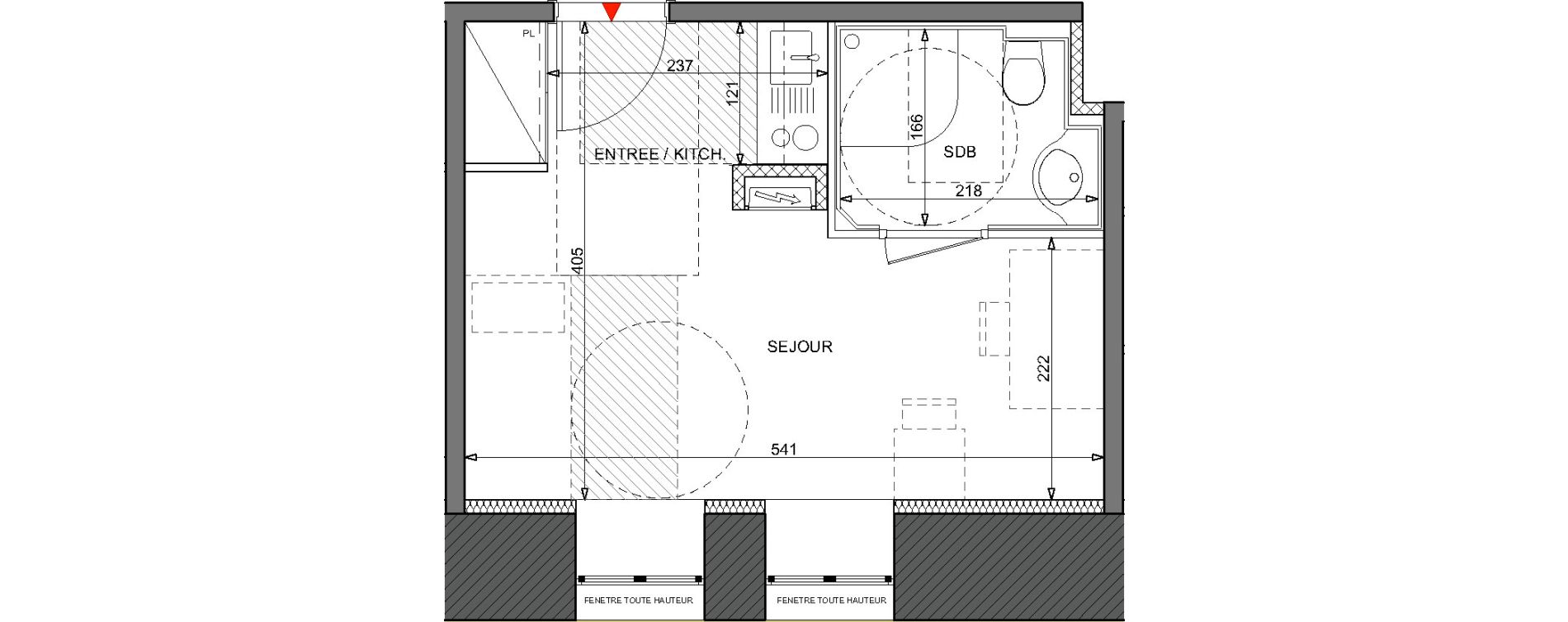 Appartement T1 de 20,48 m2 &agrave; Metz Bellecroix