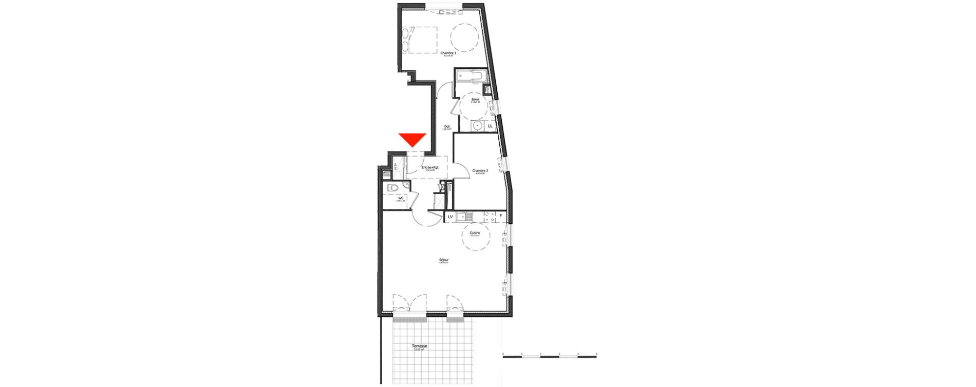Appartement T3 de 79,60 m2 &agrave; Metz Amphith&eacute;&acirc;tre