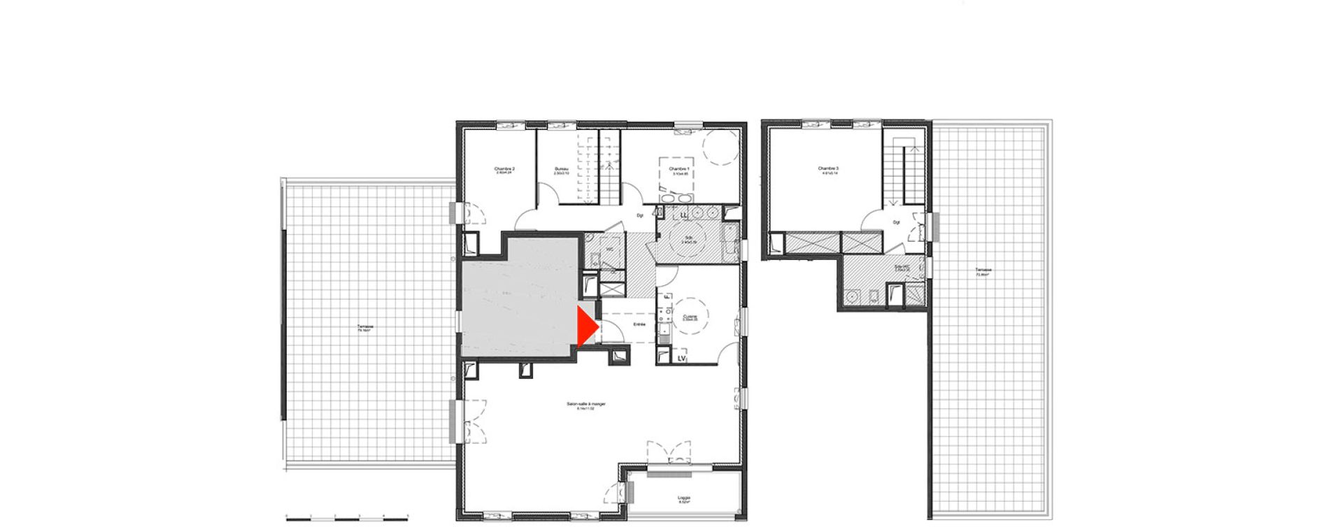 Duplex T6 de 165,61 m2 &agrave; Metz Amphith&eacute;&acirc;tre