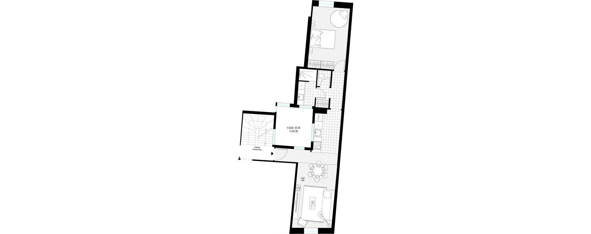 Appartement T2 de 48,30 m2 &agrave; Metz Centre et ancienne ville