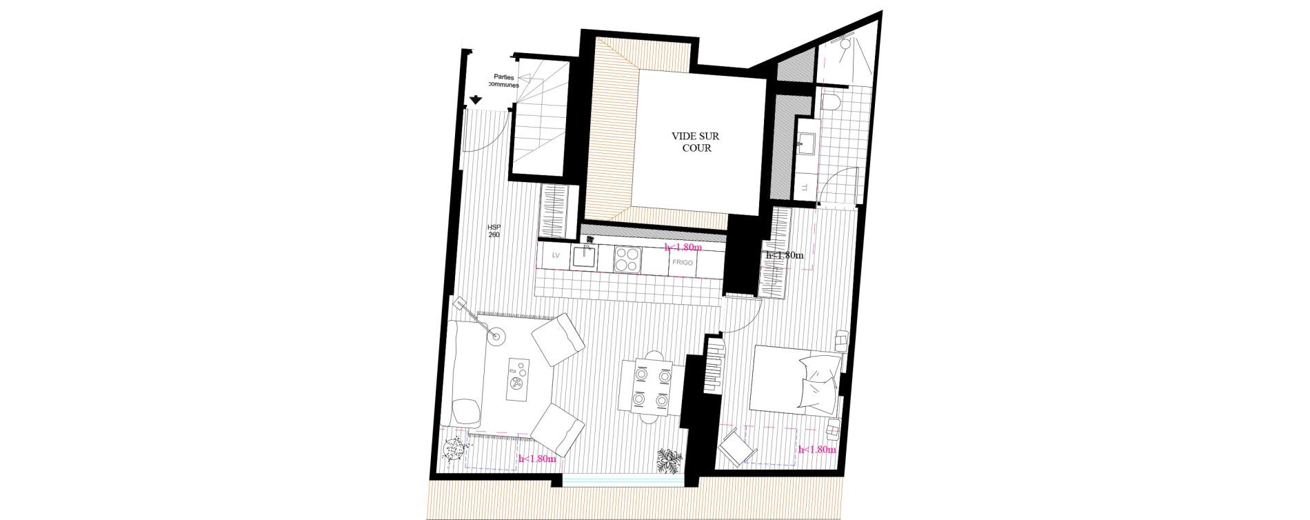 Appartement T2 de 41,00 m2 &agrave; Metz Centre et ancienne ville