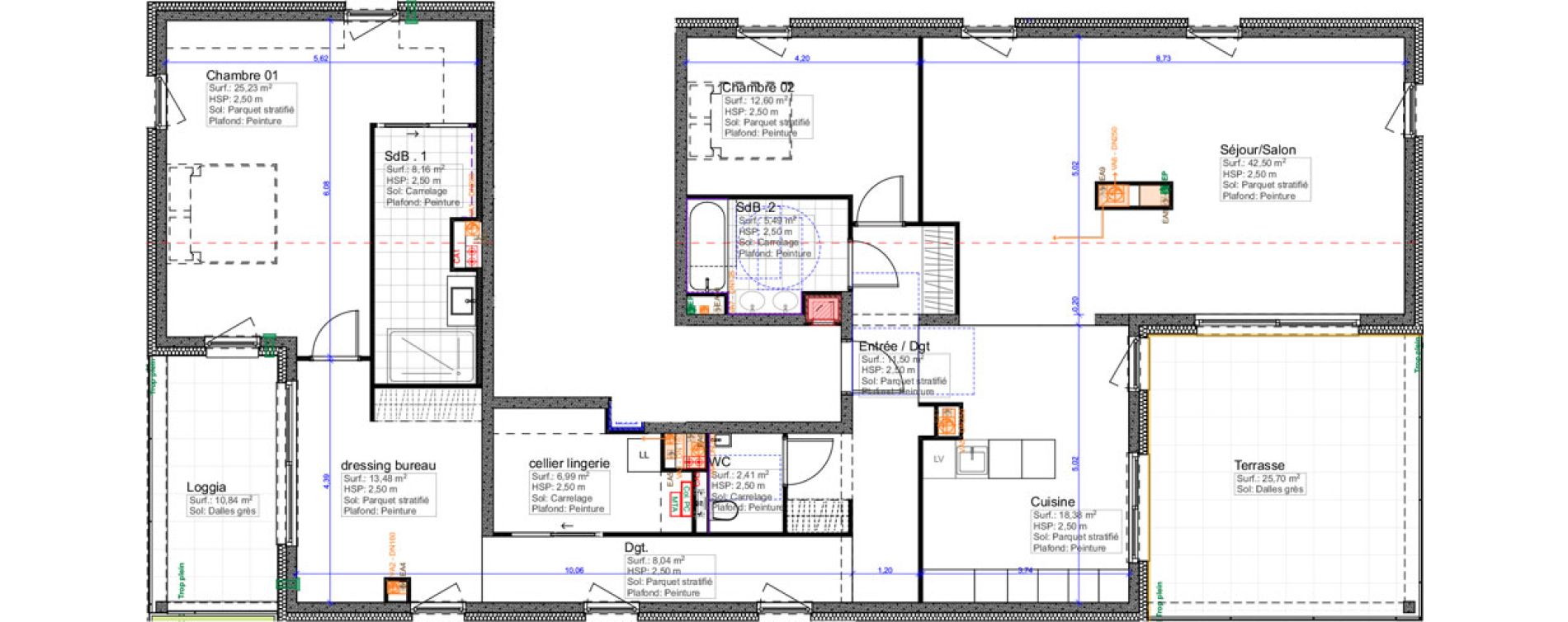 Appartement T5 de 154,78 m2 &agrave; Metz Hannaux - fr&eacute;cot