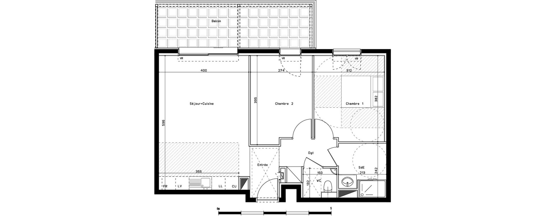 Appartement T3 de 58,76 m2 &agrave; Metz Planti&egrave;res - queuleu