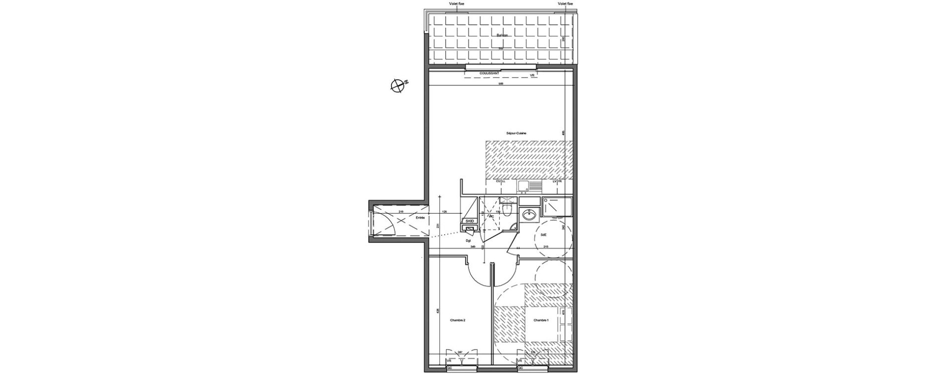 Appartement T3 de 66,41 m2 &agrave; Metz Planti&egrave;res - queuleu