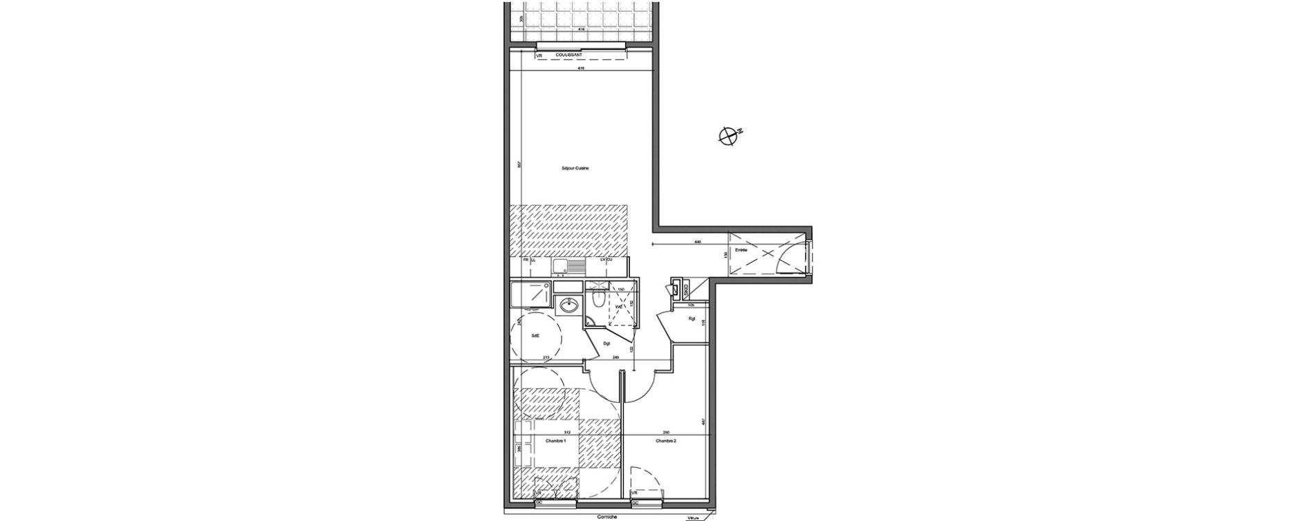 Appartement T3 de 67,57 m2 &agrave; Metz Planti&egrave;res - queuleu