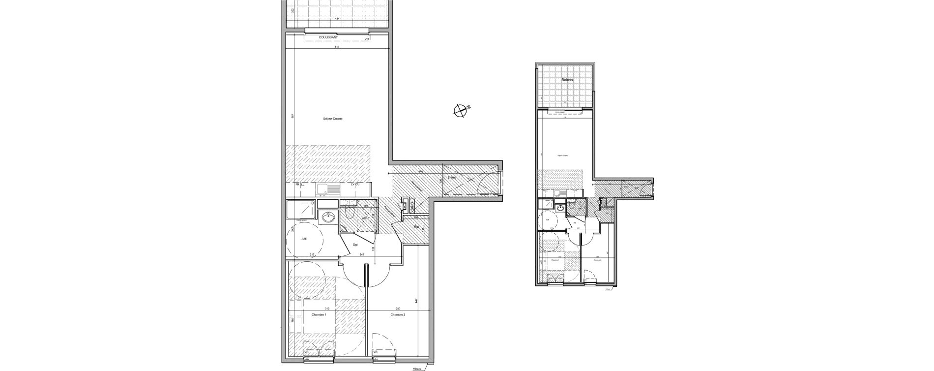 Appartement T3 de 67,57 m2 &agrave; Metz Planti&egrave;res - queuleu