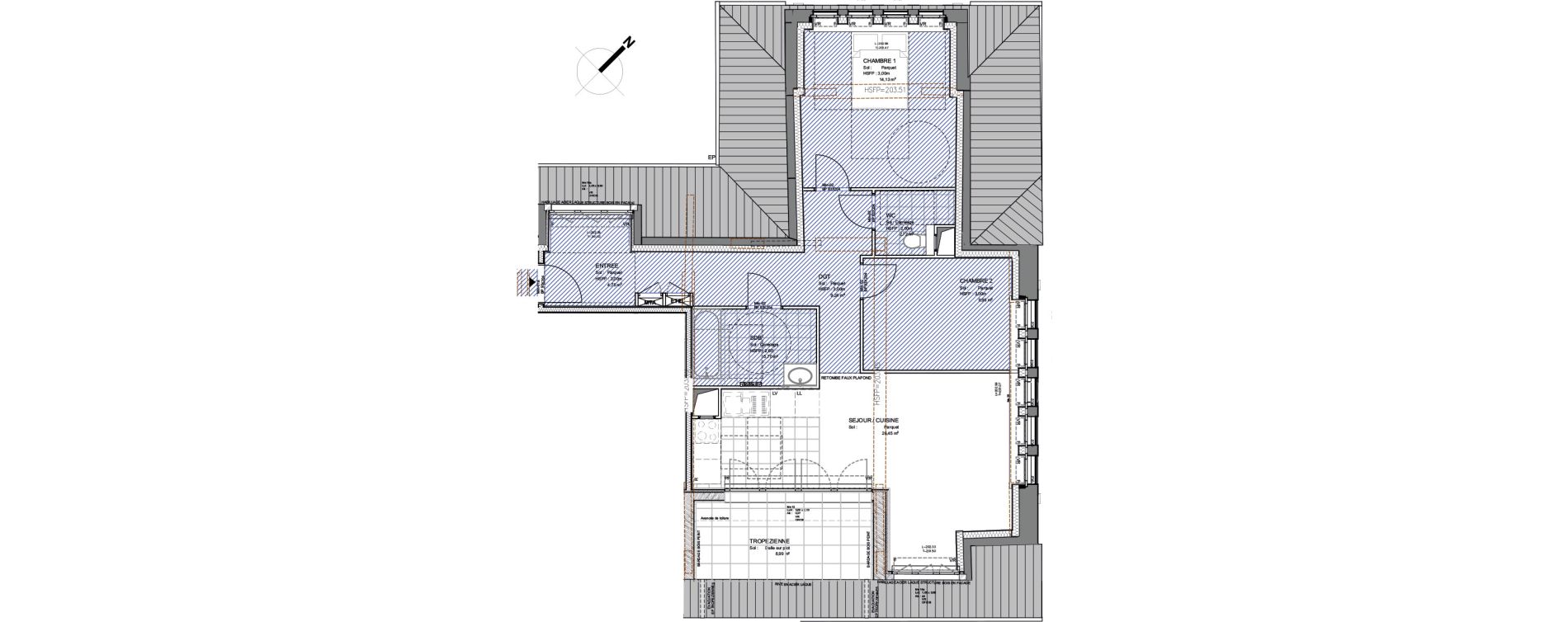 Appartement T3 de 72,95 m2 &agrave; Montigny-L&egrave;s-Metz Liz&eacute;