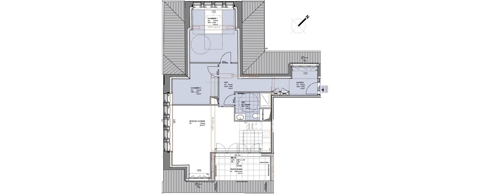 Appartement T3 de 72,38 m2 &agrave; Montigny-L&egrave;s-Metz Liz&eacute;
