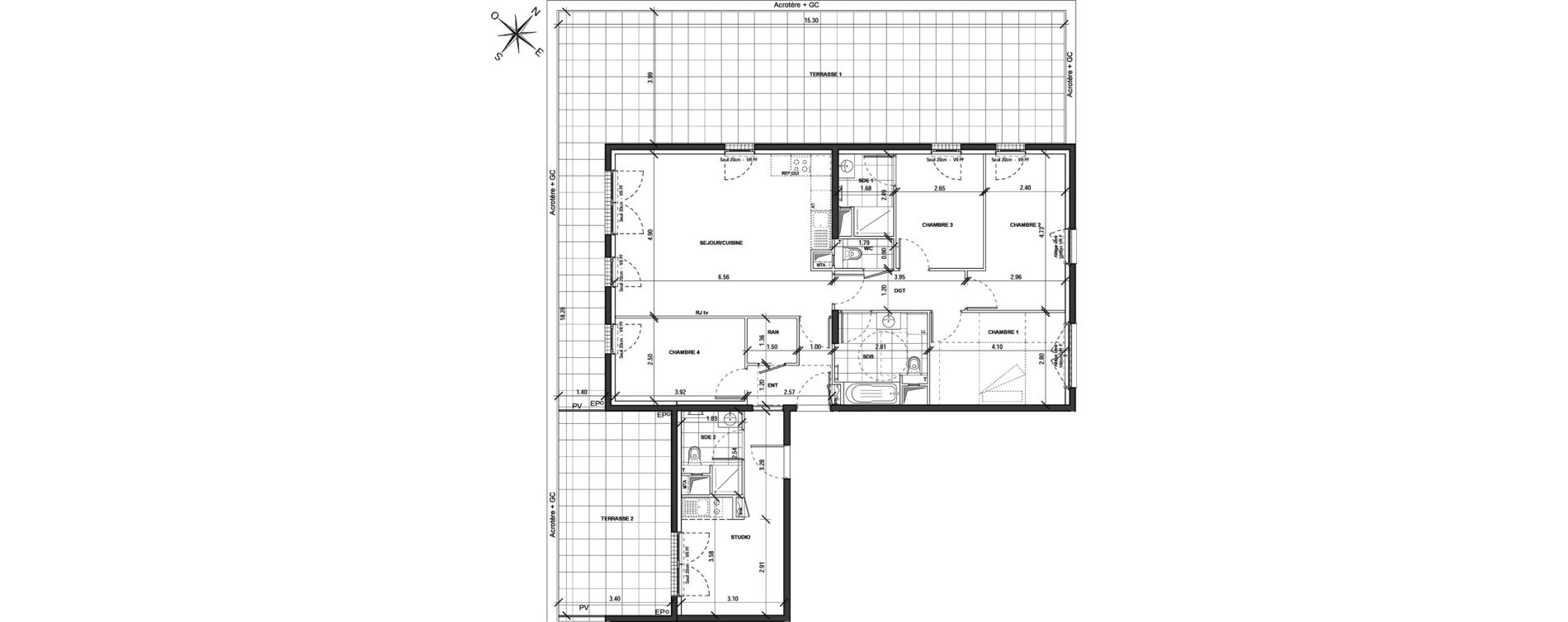 Appartement T6 de 115,83 m2 &agrave; Montigny-L&egrave;s-Metz Centre