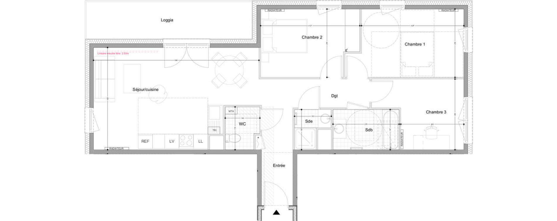 Appartement T4 de 78,80 m2 &agrave; Montigny-L&egrave;s-Metz Liz&eacute;
