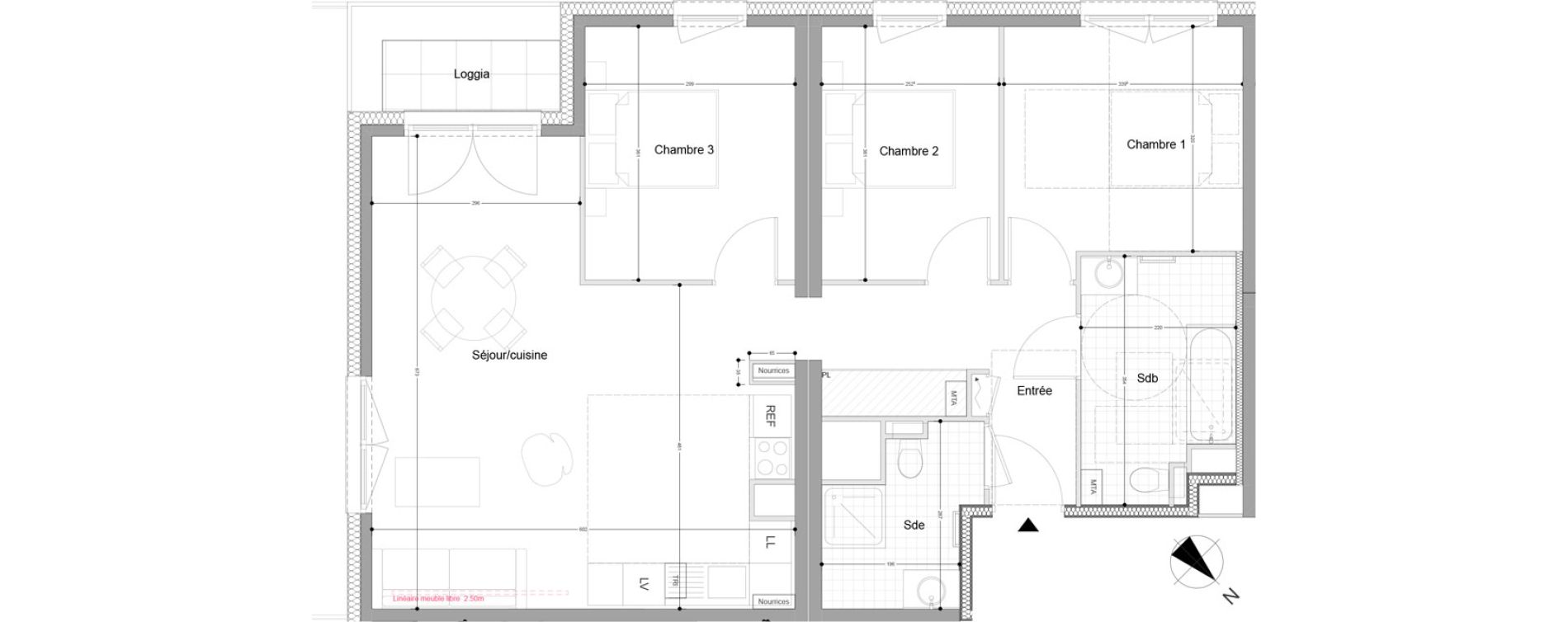 Appartement T4 de 84,80 m2 &agrave; Montigny-L&egrave;s-Metz Liz&eacute;
