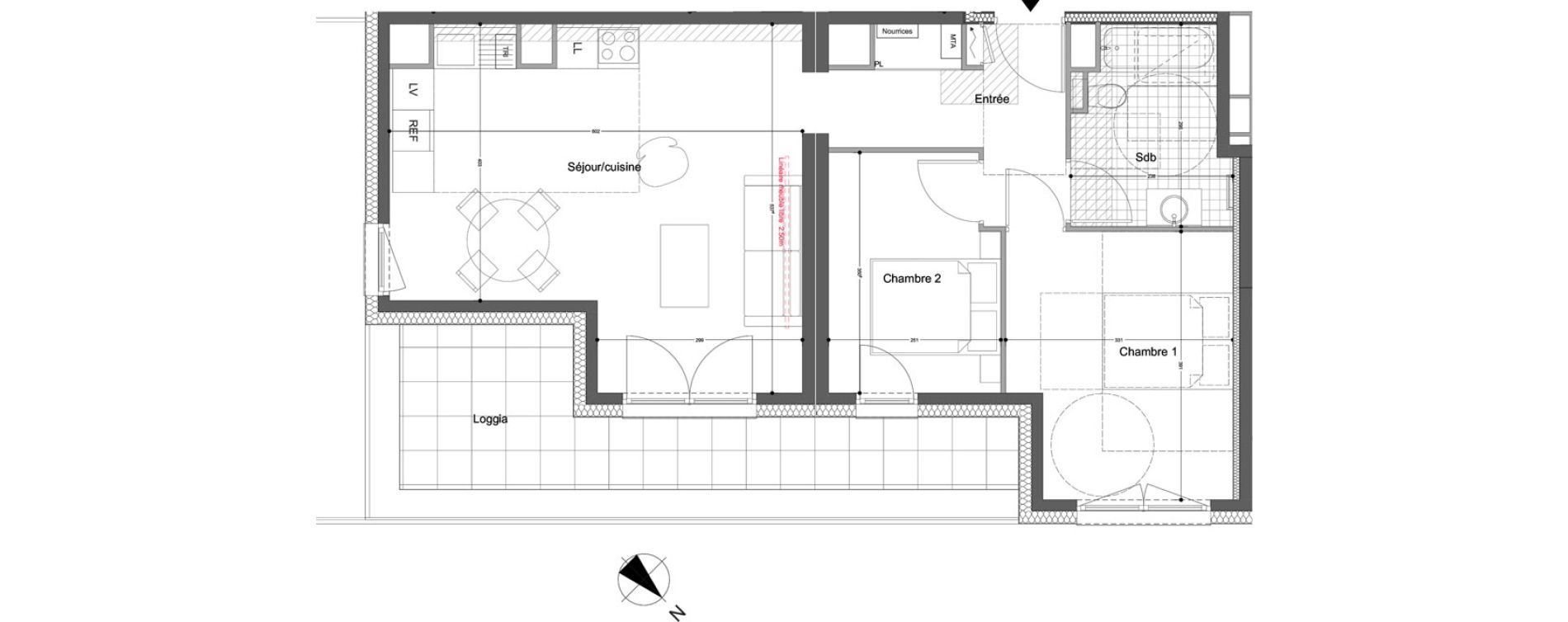 Appartement T3 de 61,40 m2 &agrave; Montigny-L&egrave;s-Metz Liz&eacute;