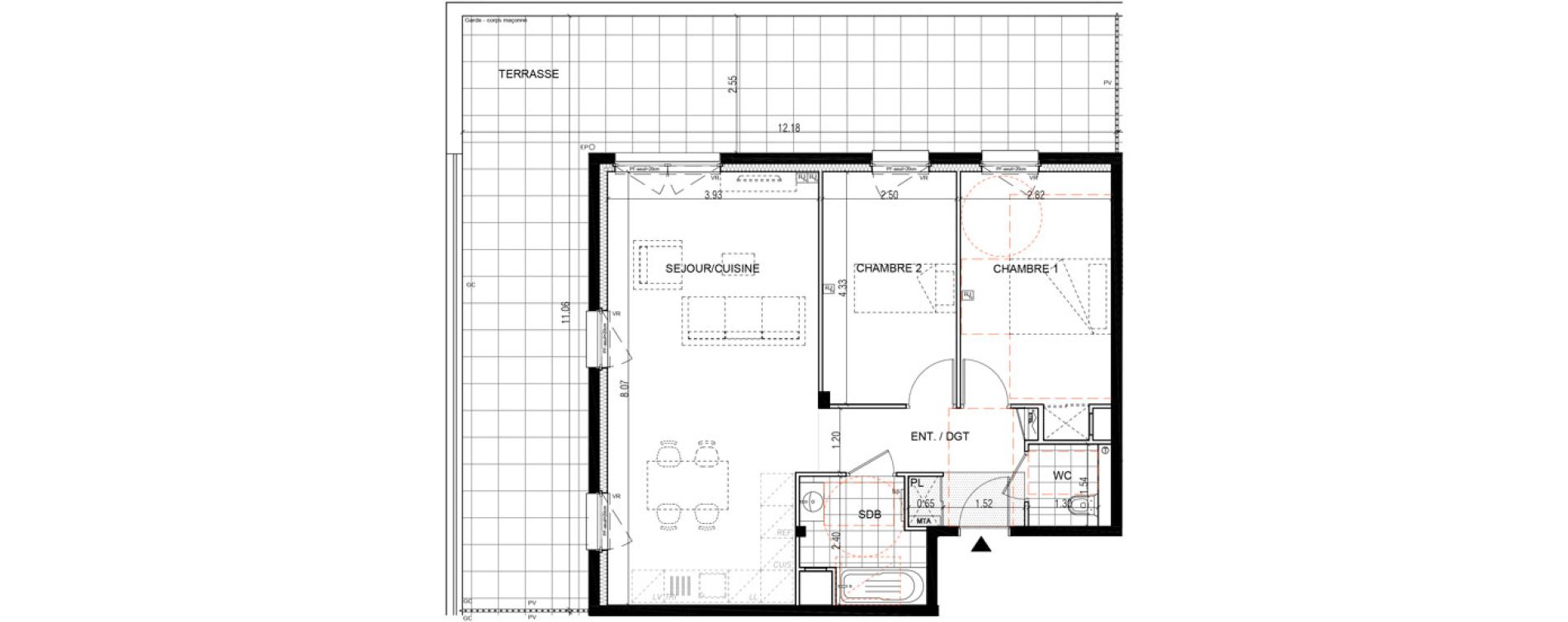 Appartement T3 de 67,80 m2 &agrave; Montigny-L&egrave;s-Metz Liz&eacute;