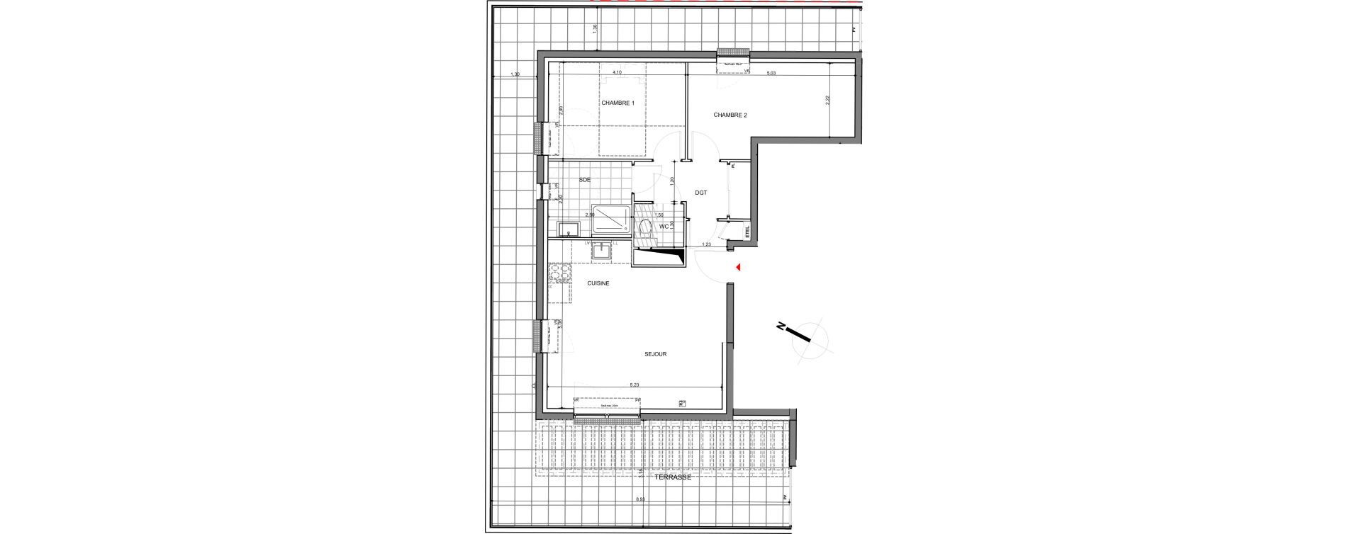 Appartement T3 de 63,49 m2 &agrave; Montigny-L&egrave;s-Metz Centre