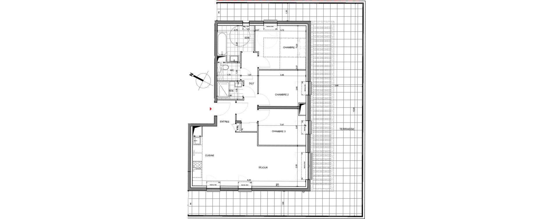 Appartement T4 de 80,72 m2 à Montigny-Lès-Metz Centre