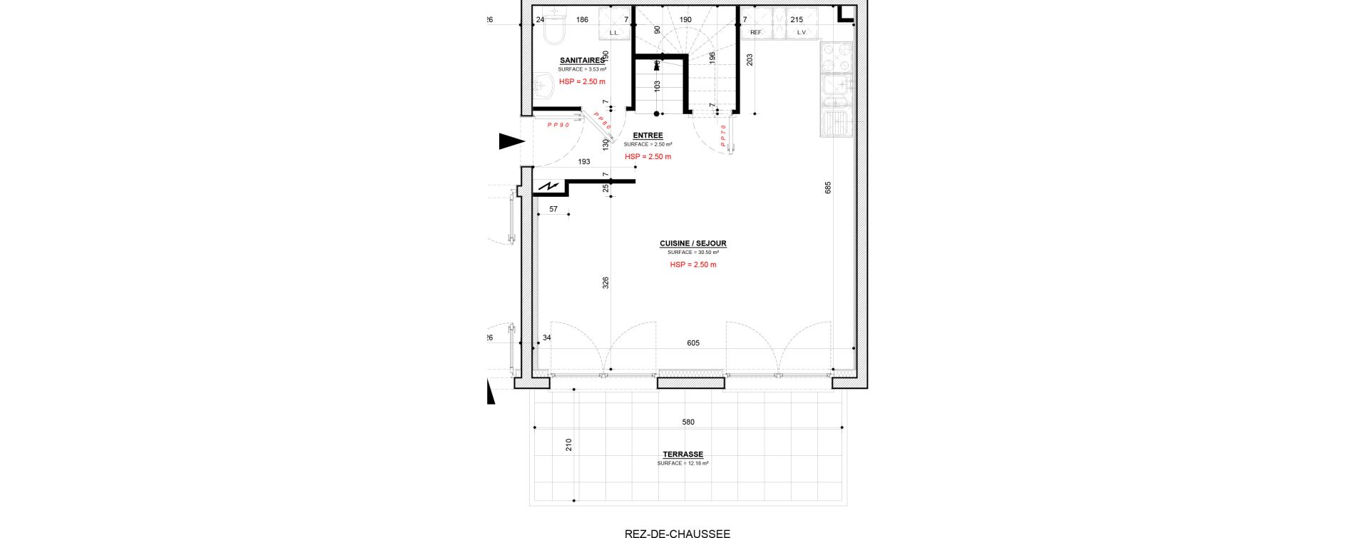 Maison T4 de 78,61 m2 &agrave; Rurange-L&egrave;s-Thionville Centre