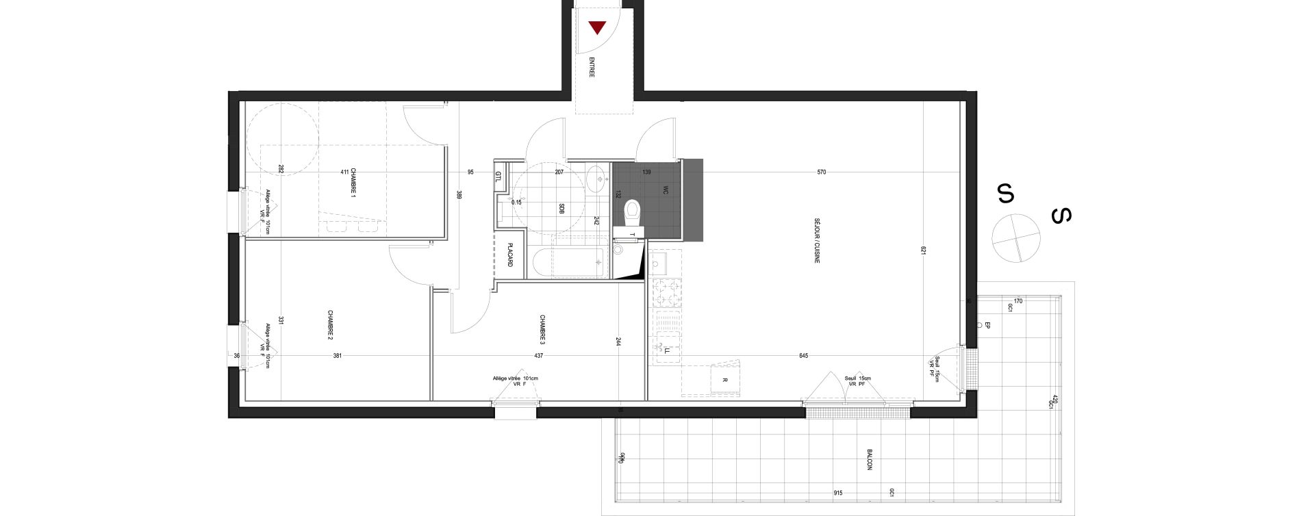 Appartement T4 de 90,99 m2 &agrave; Thionville Saint-pierre
