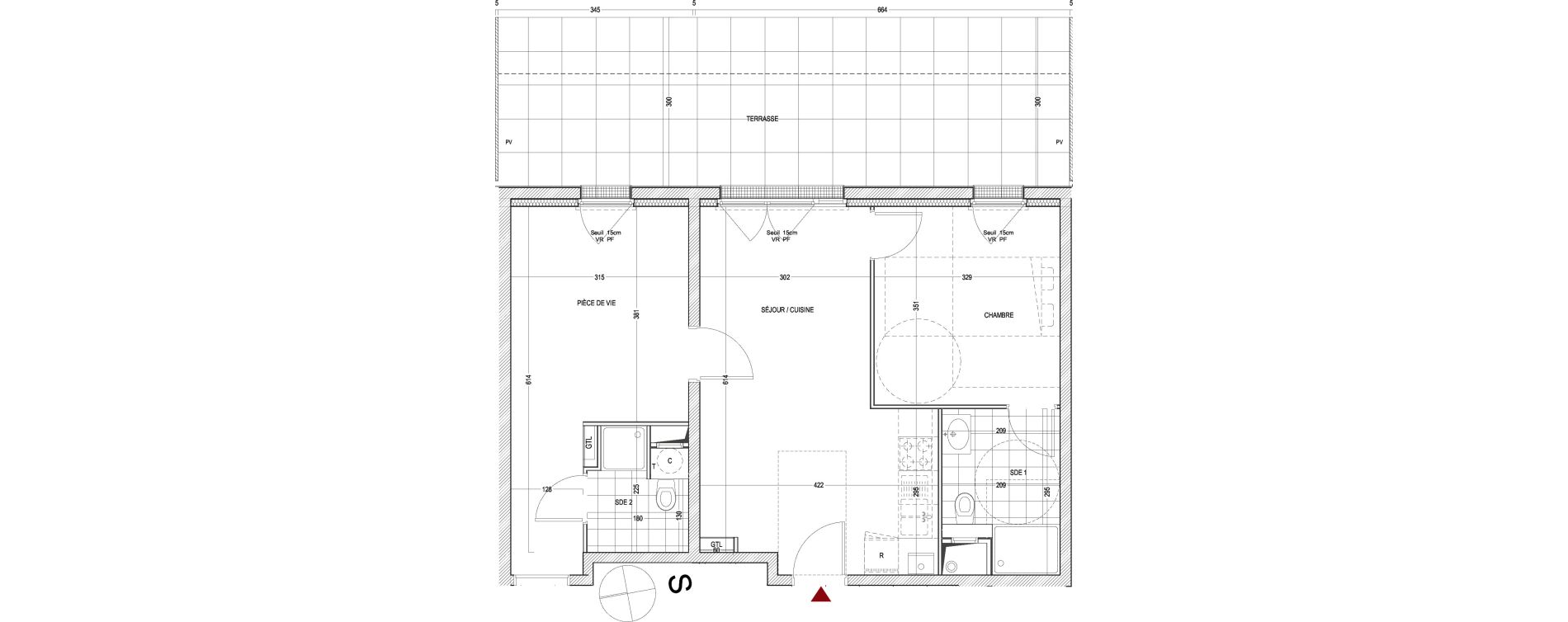 Appartement T3 de 58,12 m2 &agrave; Thionville Saint-pierre