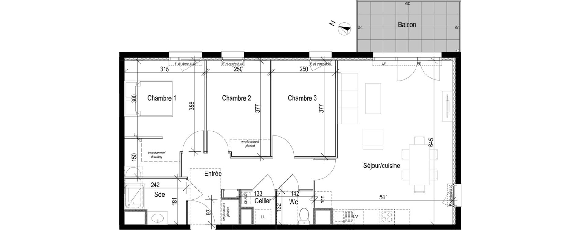Appartement T4 de 79,15 m2 &agrave; Woippy Les c&ocirc;teaux
