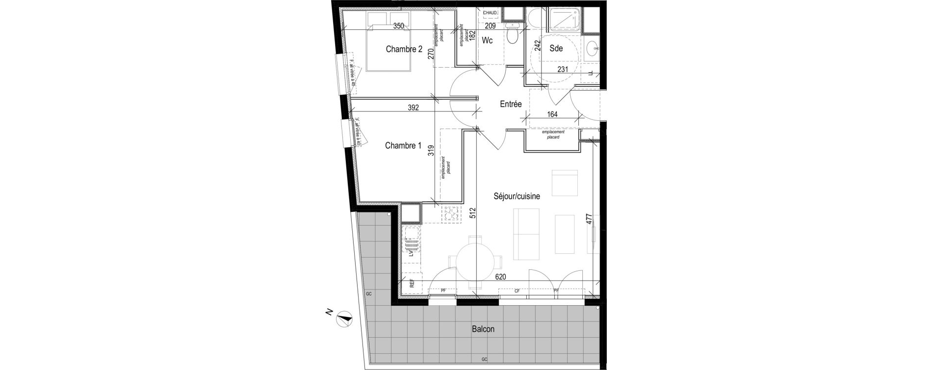 Appartement T3 de 61,65 m2 &agrave; Woippy Les c&ocirc;teaux